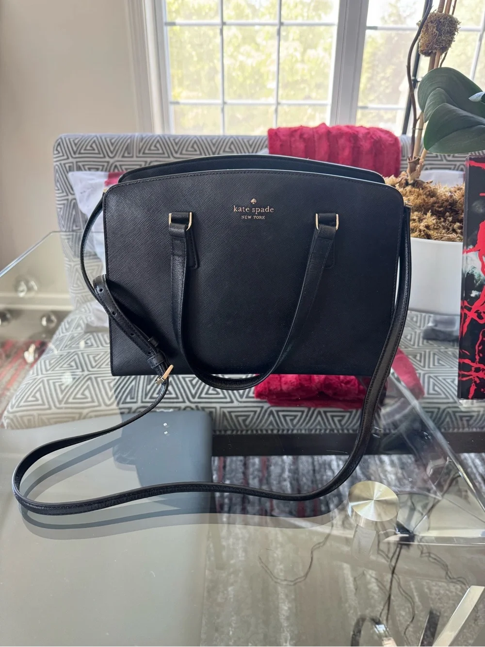 Kate Spade Perry Medium Satchel in Black